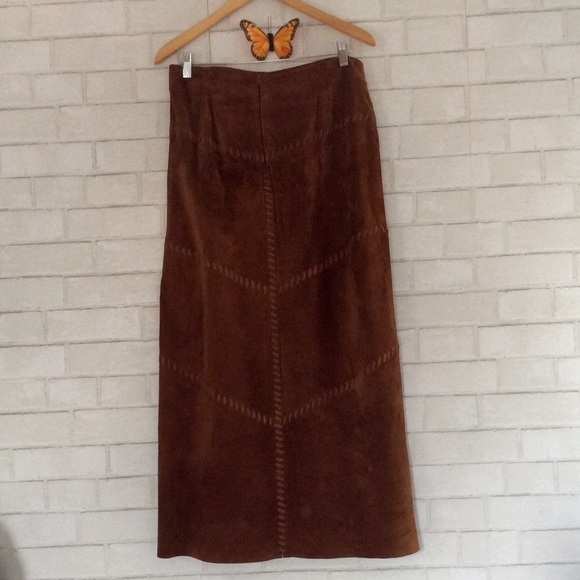 Bagatelle Suede Leather Skirt Size 10 - Picture 3 of 6